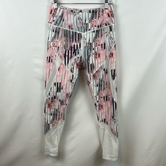 Calia by Carrie‎ Underwood Floral Luster Pastel Stripe Mesh Legging Size M - Picture 3 of 10